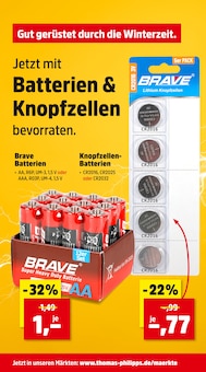 Batterie im Thomas Philipps Prospekt "Top Angebote" mit 16 Seiten (Osnabrück)