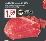 Zarter BRATEN oder zartes GULASCH im Angebot bei Marktkauf in Herford Zarter BRATEN oder zartes GULASCH Angebote von JUNGBULLEN-FLEISCH bei Marktkauf Herford für 1,59 €