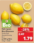 Kaufland Büttelborn - Ital./span. Bio-Zitronen Angebot im Prospekt Ital./span. Bio-Zitronen bei Kaufland im Büttelborn Prospekt für 1,79 €