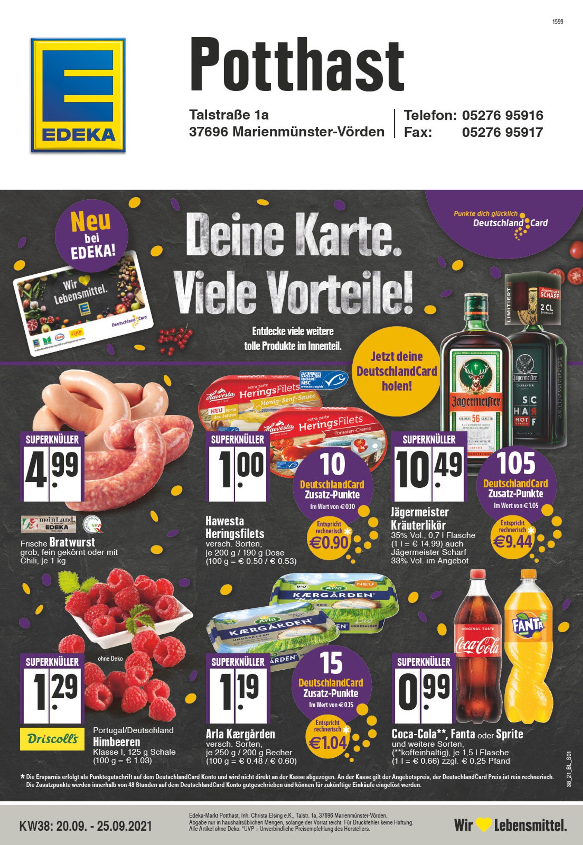EDEKA Prospekt für Höxter mit 32 Seiten EDEKA Prospekt für Höxter: "Aktuelle Angebote", 32 Seiten, 20.09.2021 - 25.09.2021