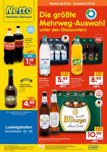 Bitburger im Netto Marken-Discount Prospekt "DER ORT, AN DEM DU IMMER AUSGEZEICHNETE PREISE FINDEST." mit 2 Seiten (Mannheim)