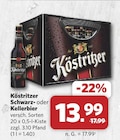 Schwarzbier im Angebot bei combi in Oldenburg Schwarzbier Angebote von Köstritzer bei combi Oldenburg für 13,99 €