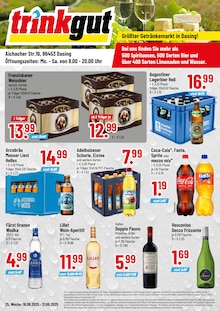 Coca Cola im aktuellen Trinkgut Prospekt (Augsburg) Coca Cola im Trinkgut Prospekt "Größter Getränkemarkt in Dasing!" mit 4 Seiten (Augsburg)