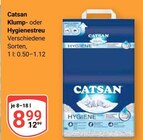 Klump- oder Hygienestreu Angebote von Catsan bei GLOBUS Gotha für 8,99 €