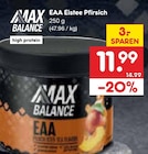 EAA Eistee Pfirsich von MAX BALANCE für 11,99 € bei Netto Marken-Discount im Angebot EAA Eistee Pfirsich von MAX BALANCE im aktuellen Netto Marken-Discount Prospekt