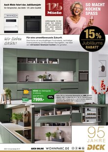 Küchenmöbel im Wohnparc Stumpp Prospekt "95 JAHRE DICK" mit 24 Seiten (Reutlingen)