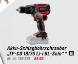 Aktuelles Akku-Schlagbohrschrauber TP-CD 18/70 Li-i BL-Solo Angebot bei toom Baumarkt in Mönchengladbach ab 89,99 €