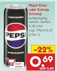 Erfrischungsgetränke im Angebot bei Netto Marken-Discount in Wismar Erfrischungsgetränke Angebote von Pepsi Cola oder Schwip Schwap bei Netto Marken-Discount Wismar für 0,69 €