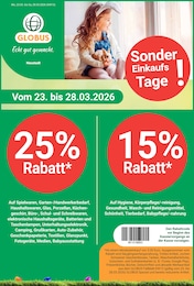 Aktueller GLOBUS Supermarkt Prospekt für Gossersweiler-Stein: Aktuelle Angebote mit 30} Seiten, 23.03.2026 - 28.03.2026