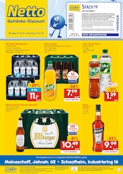 Bier im Netto Marken-Discount Prospekt in Groß-Umstadt Aktueller Netto Marken-Discount Prospekt mit Bier, "DER ORT, AN DEM DU IMMER AUSGEZEICHNETE PREISE FINDEST.", Seite 1