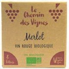 Le chemin des vignes merlot - 3l - NaturéO à Créteil Le chemin des vignes merlot - 3l en promo chez NaturéO Créteil à 13,75 €
