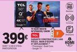 TV QLED 50C61B 50"(pouces) 126cm - TCL en promo chez E.Leclerc Périgueux à 399,00 €