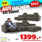 Seats and Sofas Wiesbaden - Bronx Ecksofa Angebot im Prospekt Bronx Ecksofa bei Seats and Sofas im Wiesbaden Prospekt für 1.399,00 €