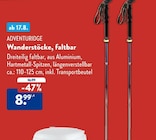 Wanderstöcke, faltbar von Adventuridge für 8,99 € bei ALDI Nord im Angebot Wanderstöcke, faltbar von Adventuridge im aktuellen ALDI Nord Prospekt