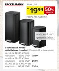 PedalAbfalleimer „London“ Angebote von fackelmann bei XXXLutz Möbelhäuser Grevenbroich für 19,99 €