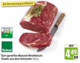 Zart gereiftes Bioland-Rindfleisch: Steaks aus dem Entrecôte Angebote von Bioland bei E center Konstanz für 4,49 €