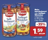 Saft-Bockwurst von Meica im aktuellen combi Prospekt