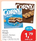 Riegel von Corny für 1,79 € bei budni im Angebot Riegel von Corny im aktuellen budni Prospekt
