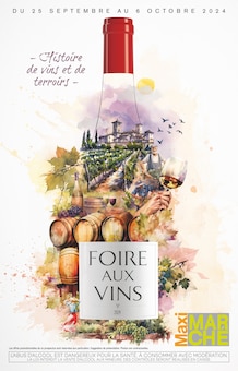 Prospectus Bi1 de la semaine "Histoire de vins et de terroirs" avec 1 pages, valide du 25/09/2024 au 06/10/2024 pour Sancey-le-Long et alentours