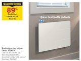 Radiateur inertie sèche en promo chez Castorama Vienne à 89,00 €