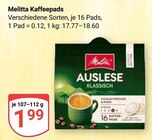 Kaffeepads im Angebot bei GLOBUS in Kaiserslautern Kaffeepads Angebote von Melitta bei GLOBUS Kaiserslautern für 1,99 €