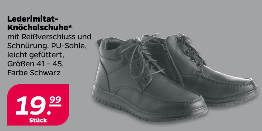 Lederimitat-Knöchelschuhe