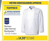 Damen- oder Herren Kochjacke Angebote von Metro Professional bei Metro Heidelberg für 17,84 €