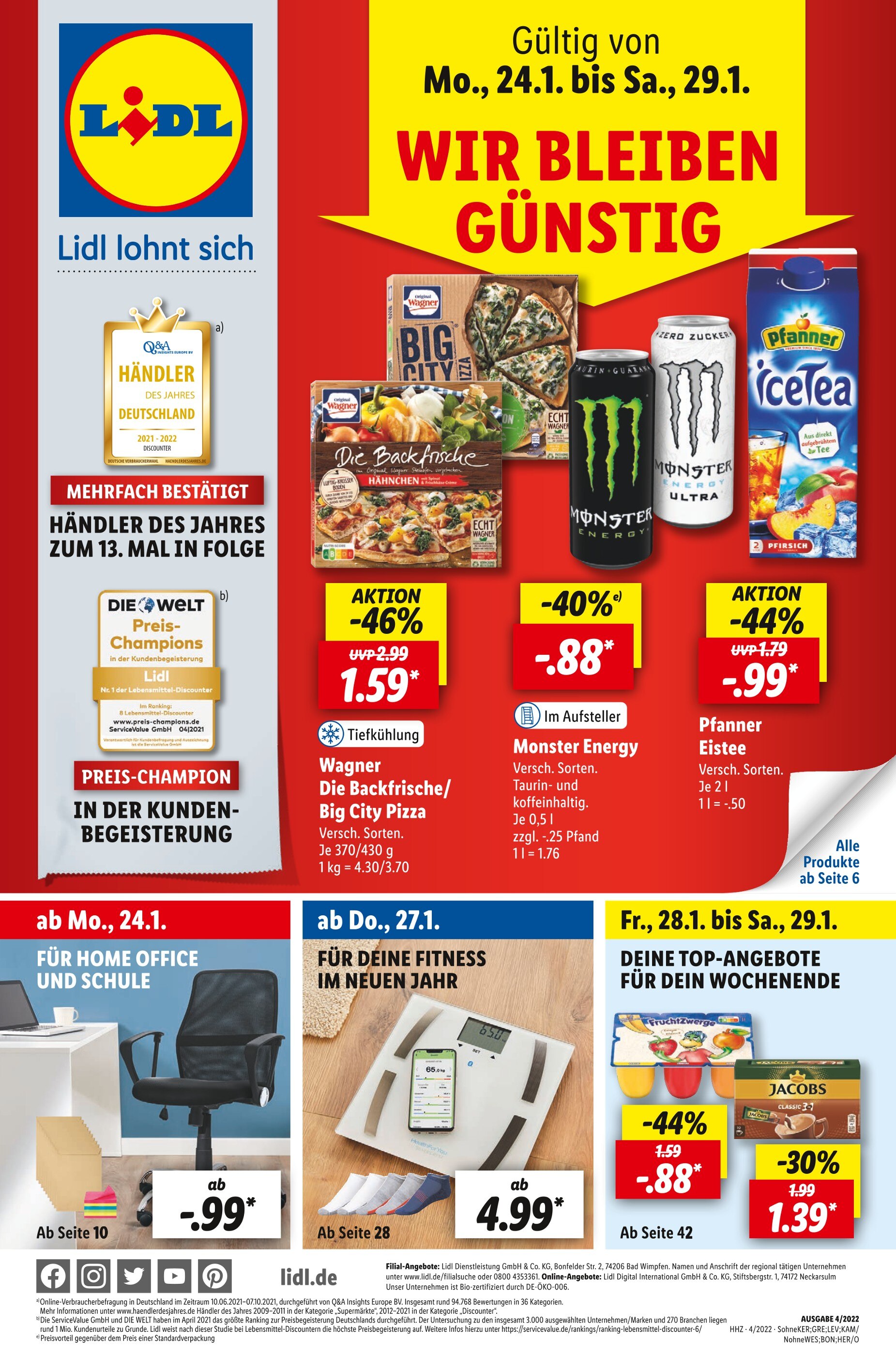Lidl Prospekt für Stechlin mit 51 Seiten Lidl Prospekt für Stechlin: "Top Angebote", 51 Seiten, 24.01.2022 - 29.01.2022