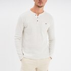 T-shirt col tunisien 1 poche Trappeur blanc homme - La Halle T-shirt col tunisien 1 poche Trappeur blanc homme à 11,19 € dans le catalogue La Halle