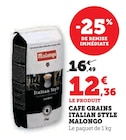 Cafe Grains Italian Style - Malongo en promo chez Super U Bergerac à 12,36 €