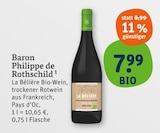 La Bélière Bio-Wein im Angebot bei tegut in Bamberg La Bélière Bio-Wein Angebote von Baron Philippe de Rothschild bei tegut Bamberg für 7,99 €