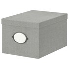 Kasten mit Deckel grau 25x35x20 cm im IKEA Prospekt Kasten mit Deckel grau 25x35x20 cm von KVARNVIK im aktuellen IKEA Prospekt für 9,99 €