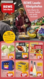 REWE Prospekt für Lauda-Königshofen: "Dein Markt", 36 Seiten, 29.09.2025 - 04.10.2025