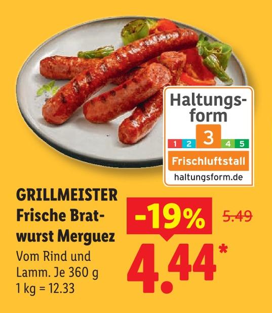 Frische Bratwurst Merguez