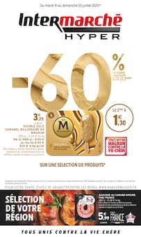 Prospectus Intermarché de la semaine "-60% DE REMISE IMMÉDIATE SUR LE 2ÈME" avec 1 pages, valide du 08/07/2025 au 20/07/2025 pour Niort et alentours