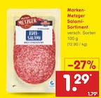 Netto Marken-Discount Kordel - Marken-Metzger Salami-Sortiment Angebot im Prospekt Marken-Metzger Salami-Sortiment bei Netto Marken-Discount im Kordel Prospekt für 1,29 €