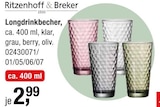 Longdrinkbecher klar Angebote von Ritzenhoff & Breker bei Opti-Wohnwelt Waiblingen für 2,99 €