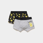 Lot 2 boxers coton Pokémon Pikachu gris clair garçon dans le catalogue La Halle