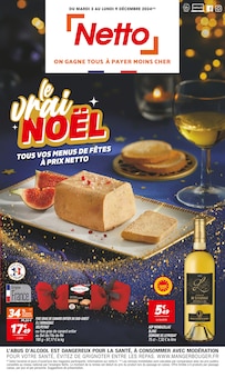 Prospectus Netto à Friville-Escarbotin, "le vrai NOËL", 20 pages de promos valables du 03/12/2024 au 09/12/2024