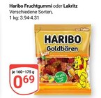 Fruchtgummi Angebote von Haribo bei GLOBUS Bruchsal für 0,69 €
