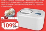 Eiscreme-/Joghurtmaschine im Angebot bei GLOBUS in Hoyerswerda Eiscreme-/Joghurtmaschine Angebote von Clatronic bei GLOBUS Hoyerswerda für 109,00 €