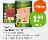 Aktuelles Bio-Brühwurst Angebot bei tegut in Heidelberg ab 1,99 €