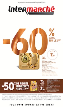 Catalogue Intermarché Contact de la semaine 30, "-60% DE REMISE IMMÉDIATE SUR LE 2ÈME", page 1, 14/07/2026 - 26/07/2026 Prospectus Intermarché Contact en cours, "-60% DE REMISE IMMÉDIATE SUR LE 2ÈME", page 1 sur 12