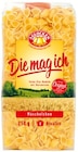 Die Mag Ich Feine Eiernudeln Muschelchen im REWE Prospekt Die Mag Ich Feine Eiernudeln Muschelchen von 3 Glocken im aktuellen REWE Prospekt für 0,99 €