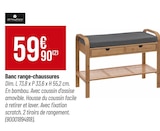 Banc range-chaussures - atmosphera en promo chez Bricorama Cergy à 59,90 €