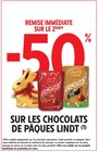 -50% de remise immédiate sur le 2ème produit sur les chocolats de pâques LINDT - LINDT dans le catalogue Intermarché Express