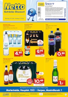 Bitburger im Netto Marken-Discount Prospekt "DER ORT, AN DEM DU IMMER AUSGEZEICHNETE PREISE FINDEST." mit 2 Seiten (Kerpen (Kolpingstadt))