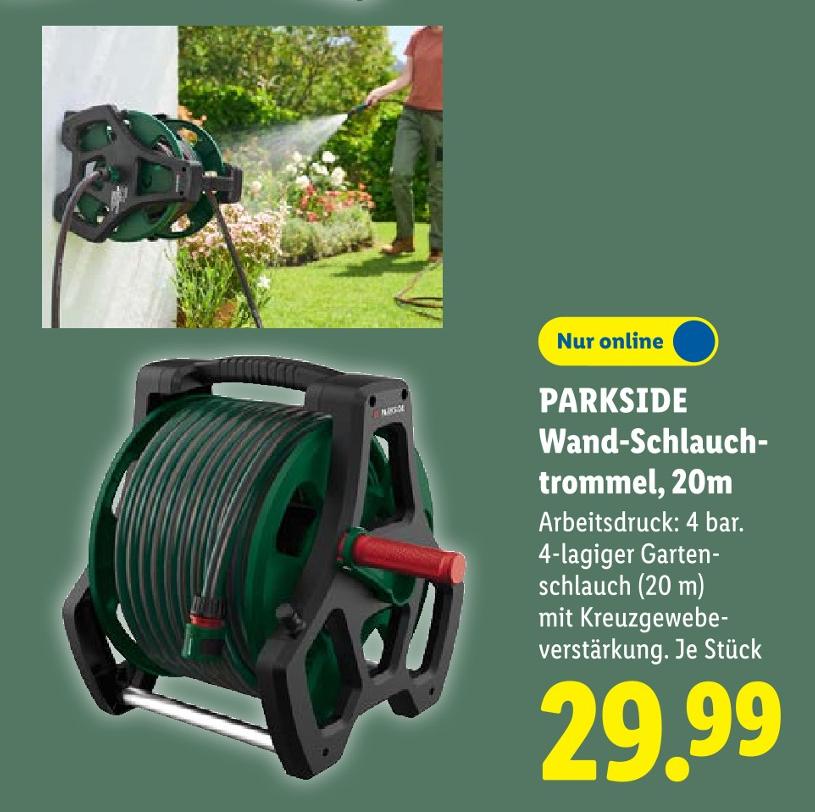 Wand-Schlauchtrommel, 20m