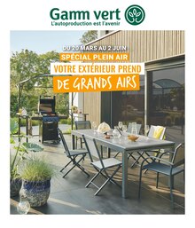 Prospectus Gamm vert de la semaine "Spécial plein air" avec 1 pages, valide du 20/03/2024 au 02/06/2024 pour Moisselles et alentours