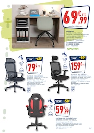 Prix et réduction Fauteuil Bureau dans le prospectus Bureau Vallée en cours Offre Fauteuil Bureau dans le catalogue Bureau Vallée du moment à la page 22